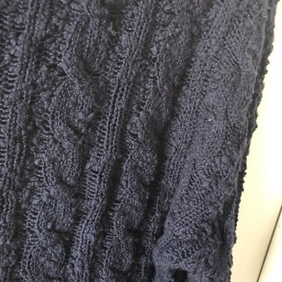 BLUE LOOSE KNIT PULLOVER SWEATER SZ SMALL OVERSIZE - Picture 3 of 5